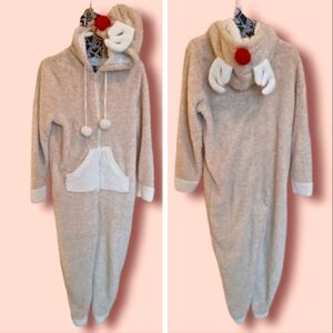 Jaclyn intimates fuzzy Rudolph adult pajama